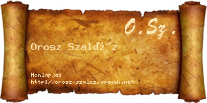 Orosz Szaléz névjegykártya